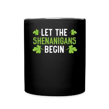 Que les manigances commencent la Saint-Patrick Irlandais - Mug uni - noir - Devant