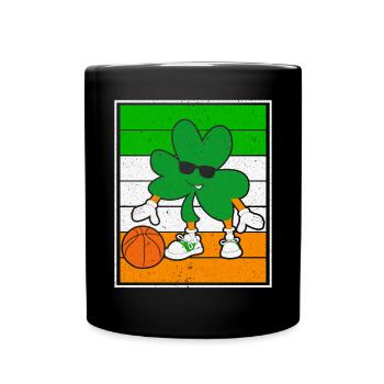 Basketball Player St. Patrick's Day Irish Pride - Full Colour Mug - black - Front