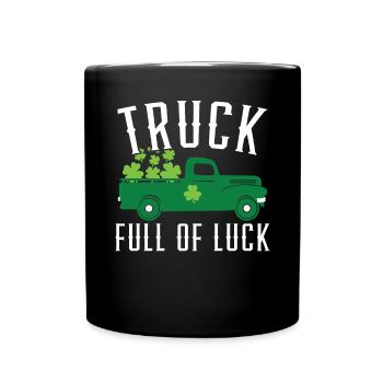 Camion plein de chance Shamrock St. Patricks Day Irish - Mug uni - noir - Devant
