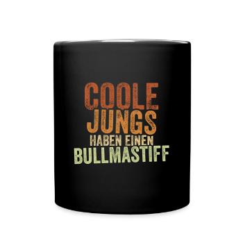 Bullmastiff - Tasse einfarbig - Schwarz - Vorne