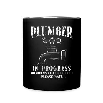 Plombier Plombier Plombier Vintage Plombier - Mug uni - noir - Devant