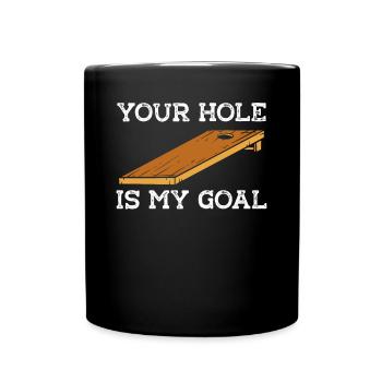 Trou dans le panneau de bois - Mug uni - noir - Devant