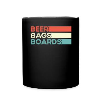 Bier tüten und Bretter - Tasse einfarbig - Schwarz - Vorne