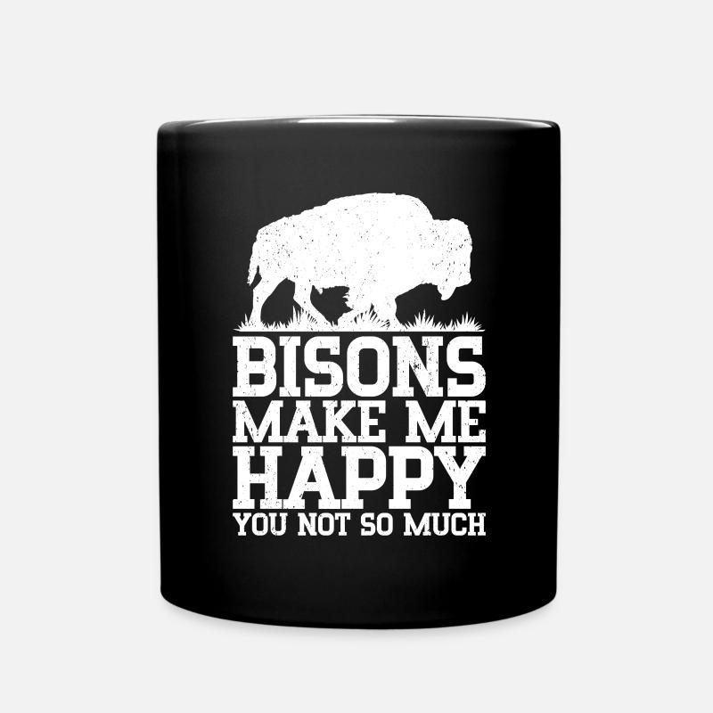 Bison - Tasse einfarbig - Schwarz