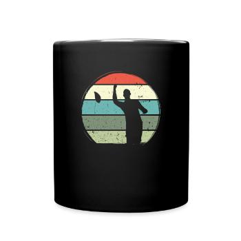 Cornhole homme style vintage - Mug uni - noir - Devant