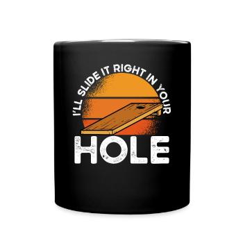 Trou dans le panneau de bois - Mug uni - noir - Devant