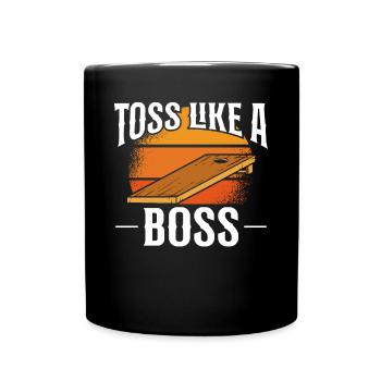 Lancer comme un boss de trou de maïs - Mug uni - noir - Devant