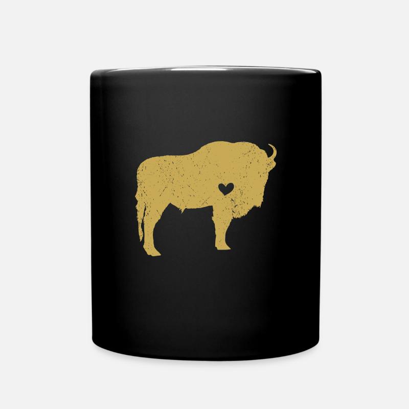Bison - Tasse einfarbig - Schwarz