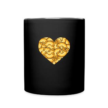 Heart of Mac and cheese - Full Colour Mug - black - Front