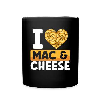 I love mac and cheese - Full Colour Mug - black - Front