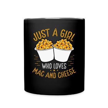 Only One Girl Loves Mac and Cheese - Full Colour Mug - black - Front