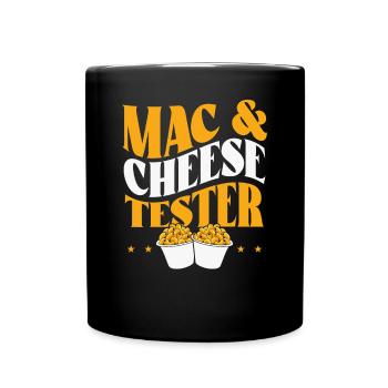 Mac and cheese tester - Full Colour Mug - black - Front
