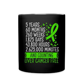 5 Years Liver Cancer Free Ribbon Movement - Tasse einfarbig - Schwarz - Vorne