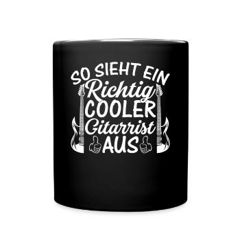 So Sieht Ein Richtig Cooler Gitarrist Aus - Bass G - Tasse einfarbig - Schwarz - Vorne
