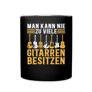Man Kann Nie Zu Viele Gitarren Besitzen - Bass Git - Tasse einfarbig - Schwarz - Vorne