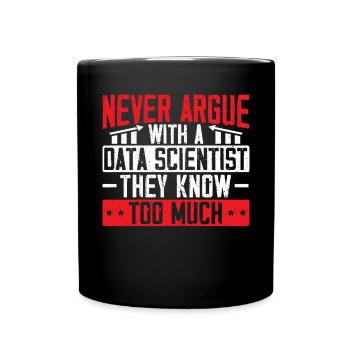 Data Whisperer Job Data Scientist Data Science - Full Colour Mug - black - Front