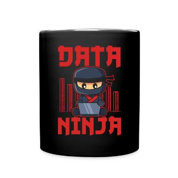 Data Ninja Data Whisperer Data Scientist - Full Colour Mug - black - Front