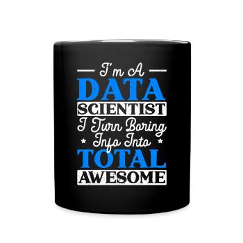 Data Whisperer Job Data Scientist Data Science - Full Colour Mug - black - Front