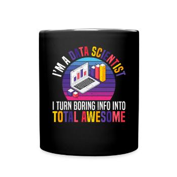 Data Whisperer Job Data Scientist Data Science - Full Colour Mug - black - Front