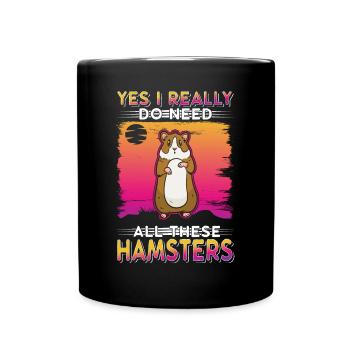 Hamster Hamster Wheel Golden Hamster Hamster - Full Colour Mug - black - Front