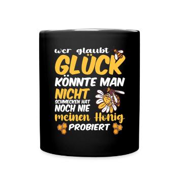 Bienenzucht und Honig - Tasse einfarbig - Schwarz - Vorne