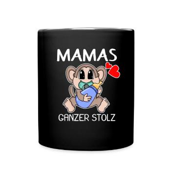 Baby Geburt Schwanger Babyspruch Sprüche - Tasse einfarbig - Schwarz - Vorne