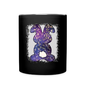 Leopard Print Bleached Easter - Full Colour Mug - black - Front