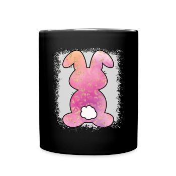 Leopard Print Bleached Easter - Full Colour Mug - black - Front