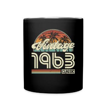 60th birthday Born 1963 Vintage 1963 Classic - Full Colour Mug - black - Front