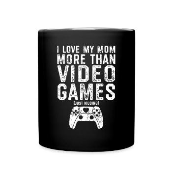 J'aime ma mère Video Gamer Valentines Day Gift Boys - Mug uni - noir - Devant