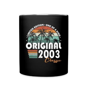 20. Geburtstag Jahrgang 2003 Original 2003 - Tasse einfarbig - Schwarz - Vorne