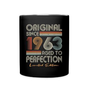 60th birthday born 1963 Original Since 1963 - Full Colour Mug - black - Front