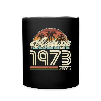 50e anniversaire Millésime 1973 Millésime 1973 Classique - Mug uni - noir - Devant