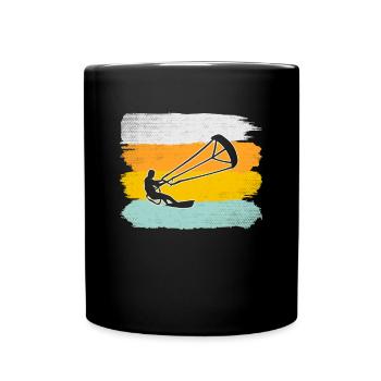 Kite Surfing Retro - Full Colour Mug - black - Front