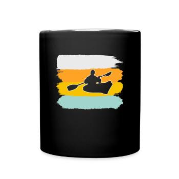Canoeing Retro - Full Colour Mug - black - Front