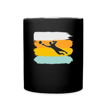 Torwart Retro - Tasse einfarbig - Schwarz - Vorne