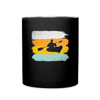 Canoe Retro - Full Colour Mug - black - Front