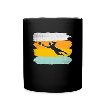 Torwart Retro - Tasse einfarbig - Schwarz - Vorne