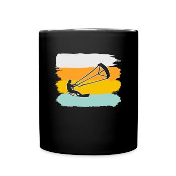 Kite Surfing Retro - Full Colour Mug - black - Front