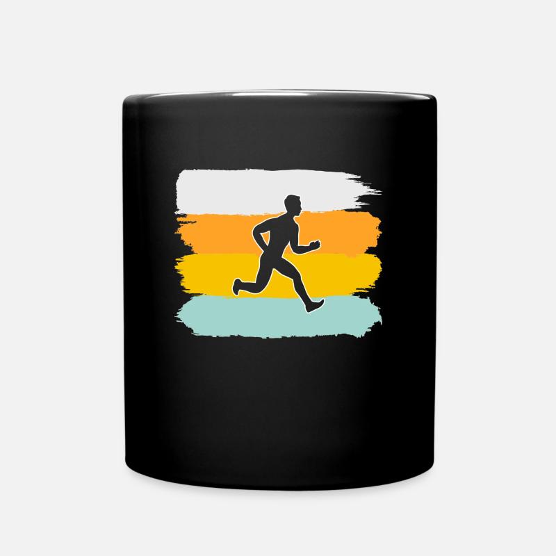 Joggen Retro - Tasse einfarbig - Schwarz