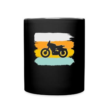 Moto rétro - Mug uni - noir - Devant