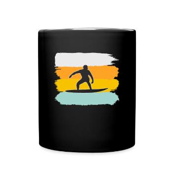 Surfing Retro - Full Colour Mug - black - Front
