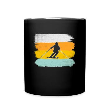 Ski Retro - Tasse einfarbig - Schwarz - Vorne