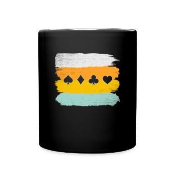 Poker Rétro - Mug uni - noir - Devant