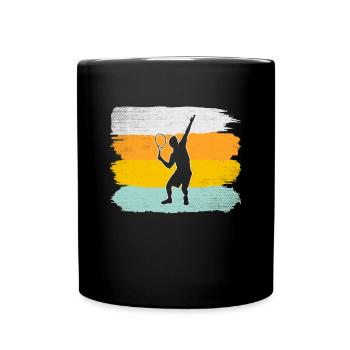 Tennis Rétro - Mug uni - noir - Devant