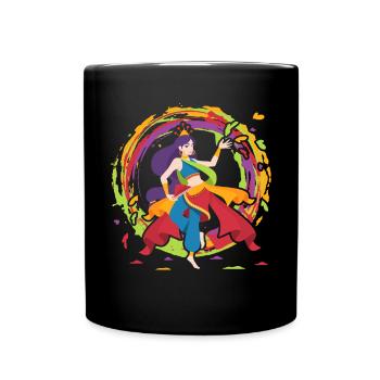 Radha Krishna Hindouisme Hindu Holi Festival - Mug uni - noir - Devant