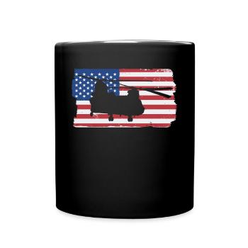 CH47 Chinook Milit�rhubschrauber amerikanischer Fl - Tasse einfarbig - Schwarz - Vorne