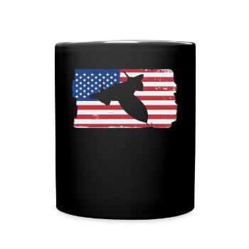 Blackbird Stealth Jet USA Flag SR71 4. Juli - Tasse einfarbig - Schwarz - Vorne