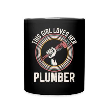 Plomberie plombier Petite amie Femme - Mug uni - noir - Devant