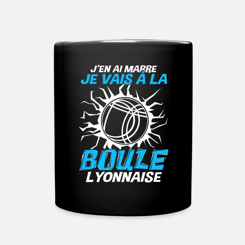 Je Vais À La Boule Lyonnaise - Mug uni - noir